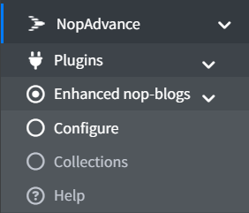 advanced blog management navigation menu